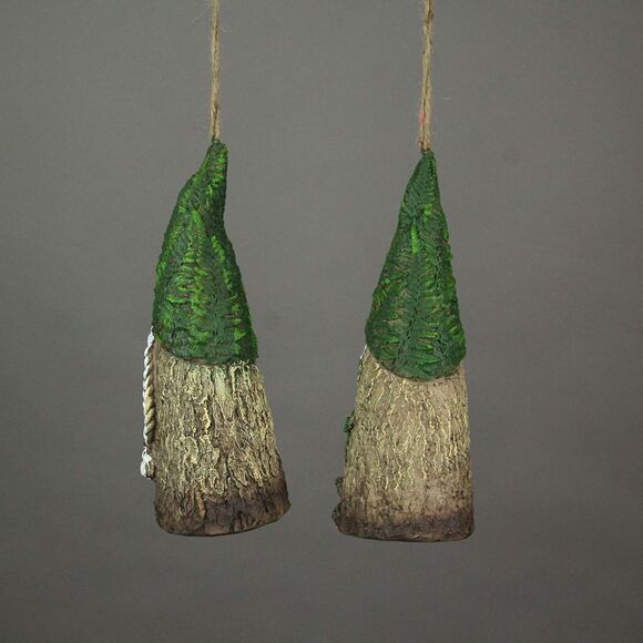 Set of 2 Resin Garden Gnome Hanging Bird House Outdoor Patio Home Garden Decor - Picture 3 of 3